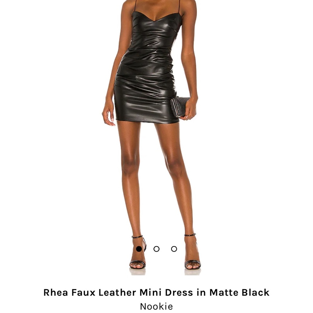 Faux Leather Mini Dress